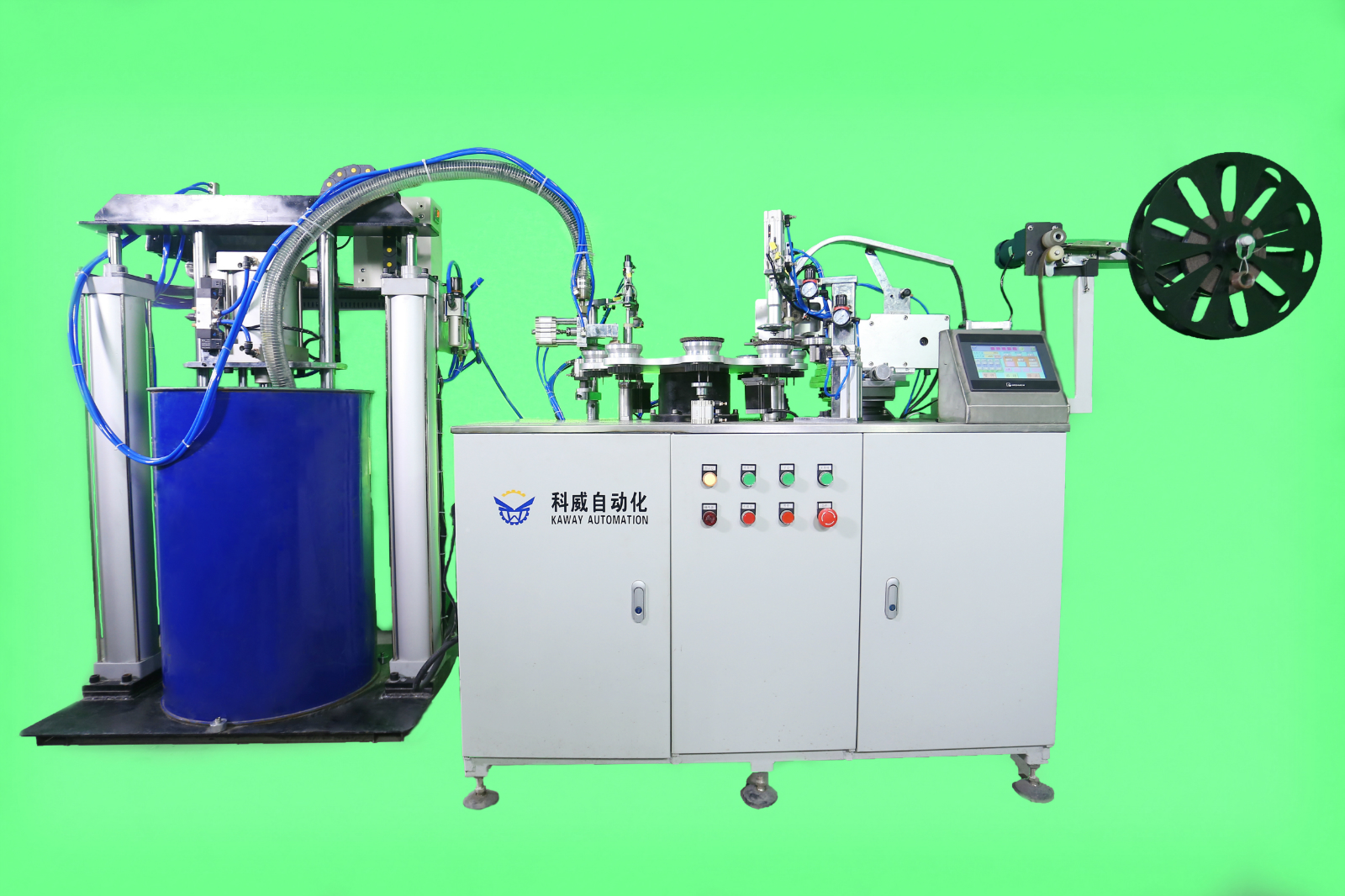 Semi flap disc machine